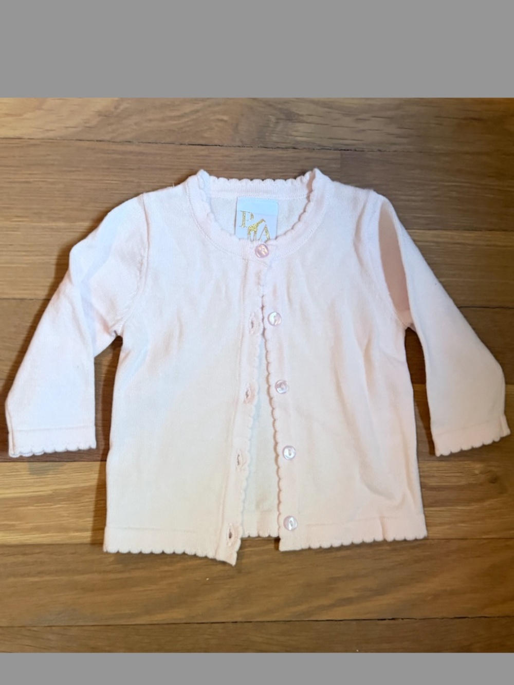 Petit Ami Classics Baby Cardigan • 3M • Pink